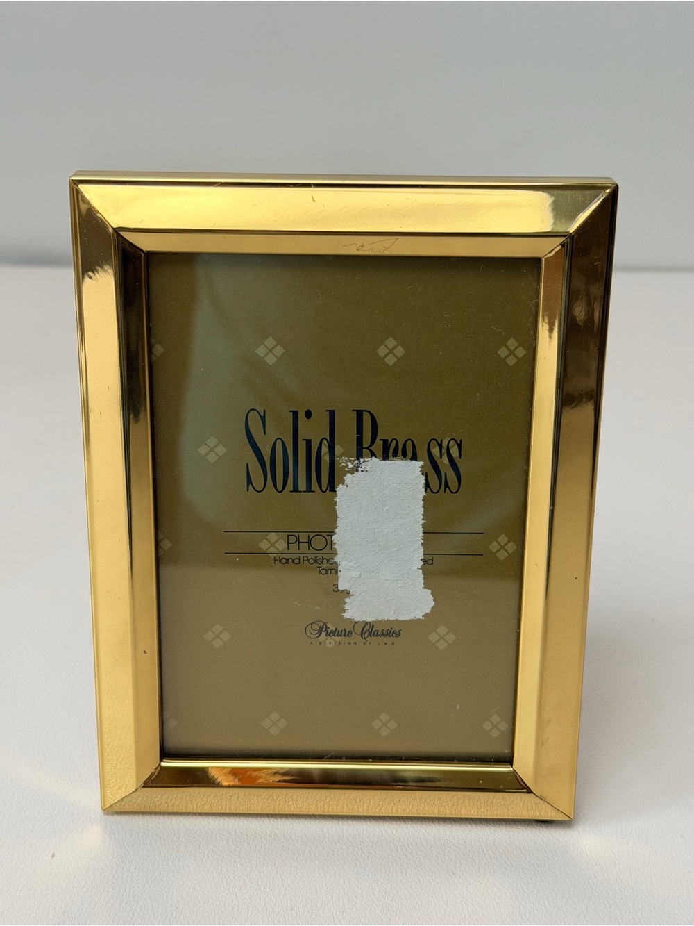 Vintage Solid Brass 3.5"x5" Picture frame Small Gallery Wall Decor Trendy